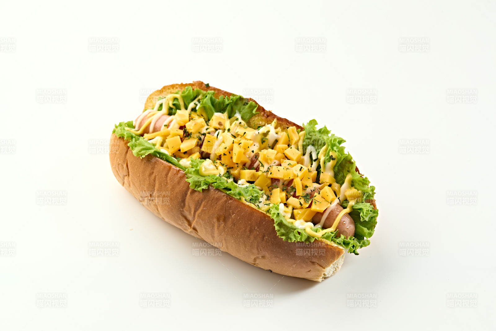 西餐快餐美式热狗面包