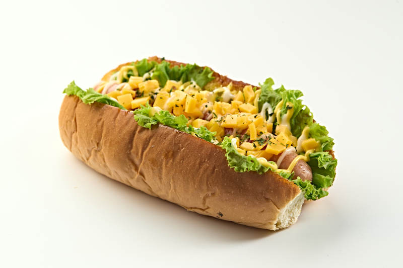 西餐快餐美式热狗面包