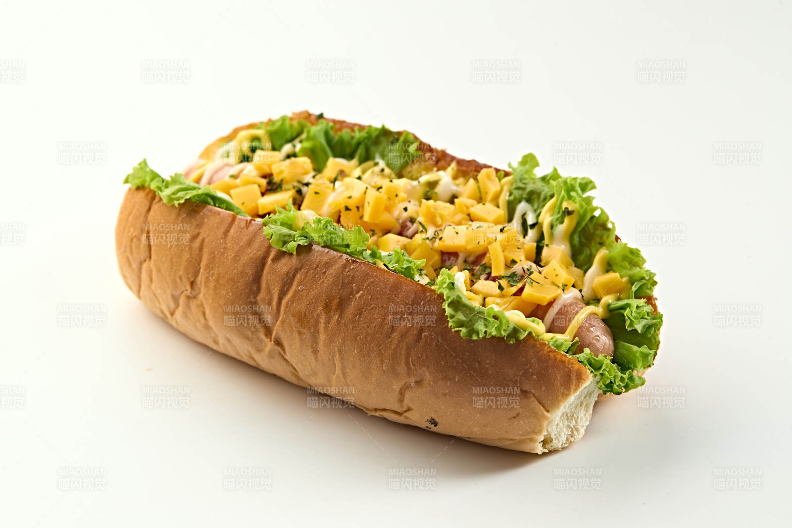 西餐快餐美式热狗面包