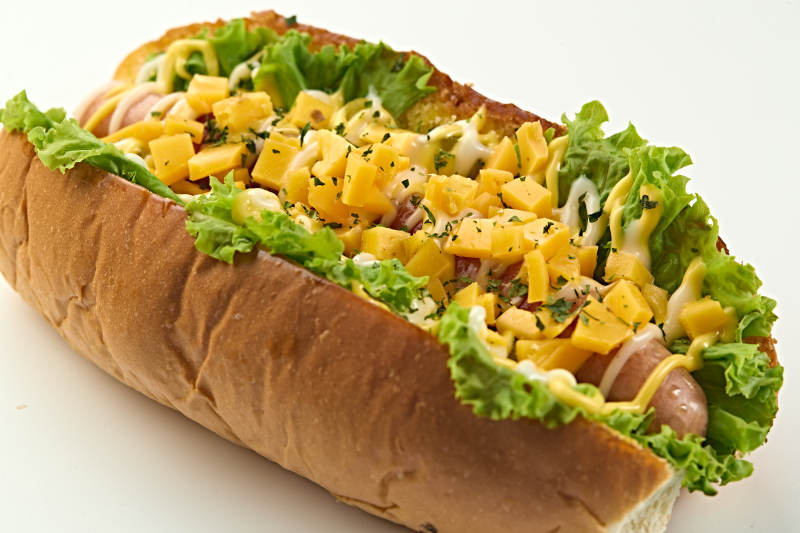 西餐快餐美式热狗面包