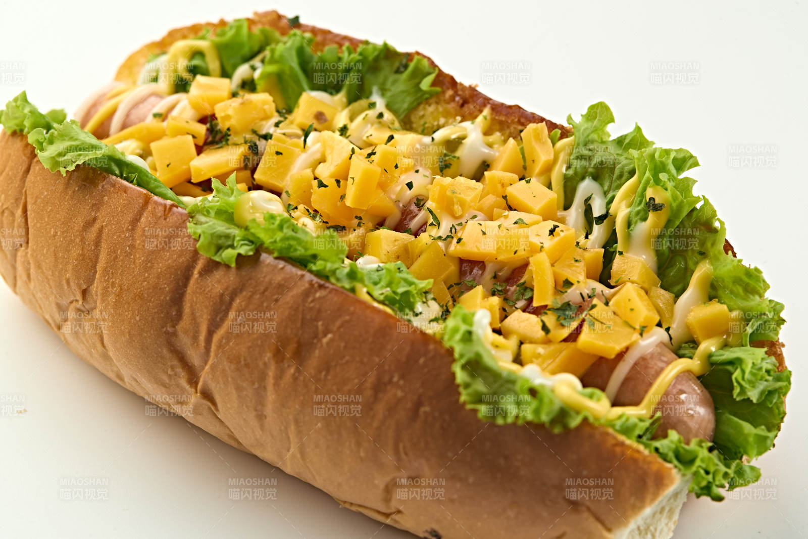 西餐快餐美式热狗面包