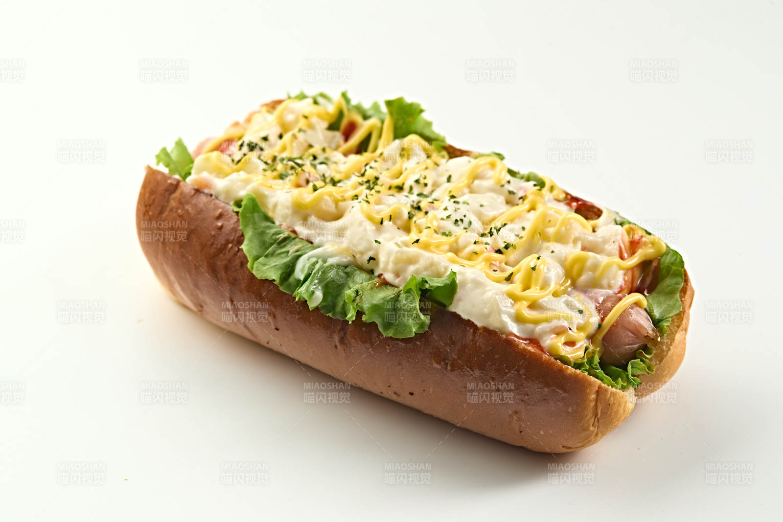西餐快餐美式热狗面包