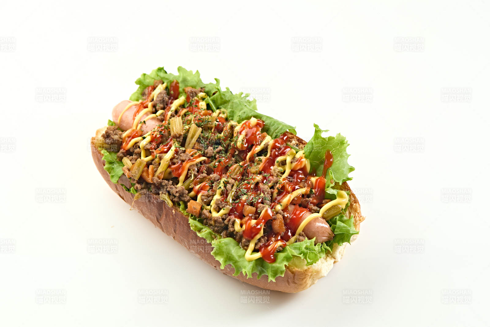 西餐快餐美式热狗面包