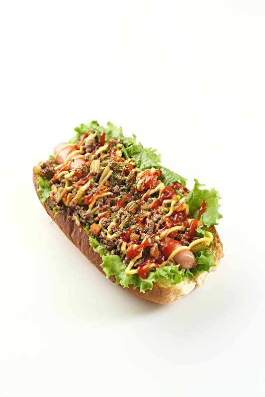 西餐快餐美式热狗面包