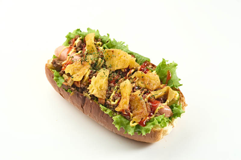 西餐快餐美式热狗面包