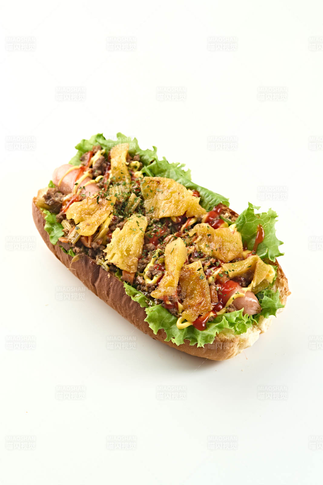 西餐快餐美式热狗面包