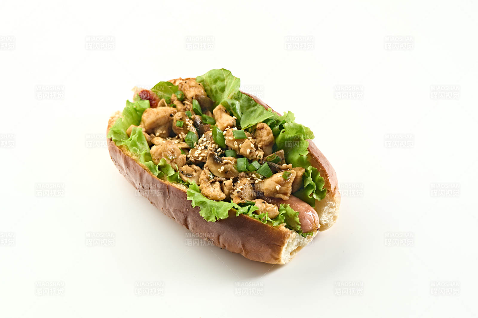 西餐快餐美式热狗面包