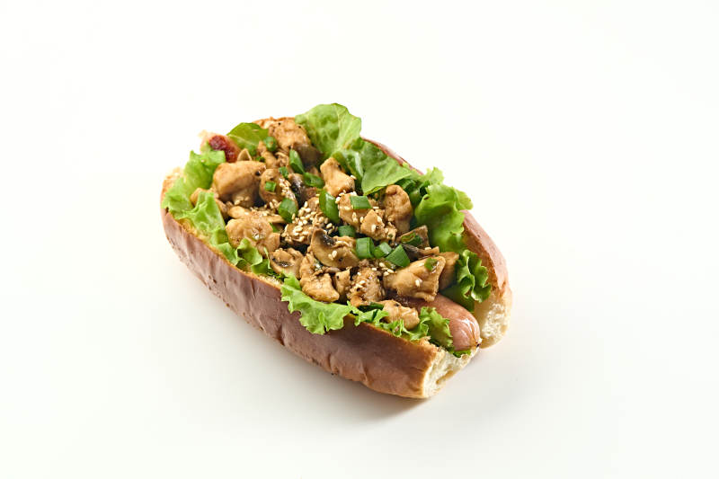 西餐快餐美式热狗面包