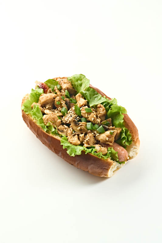 西餐快餐美式热狗面包