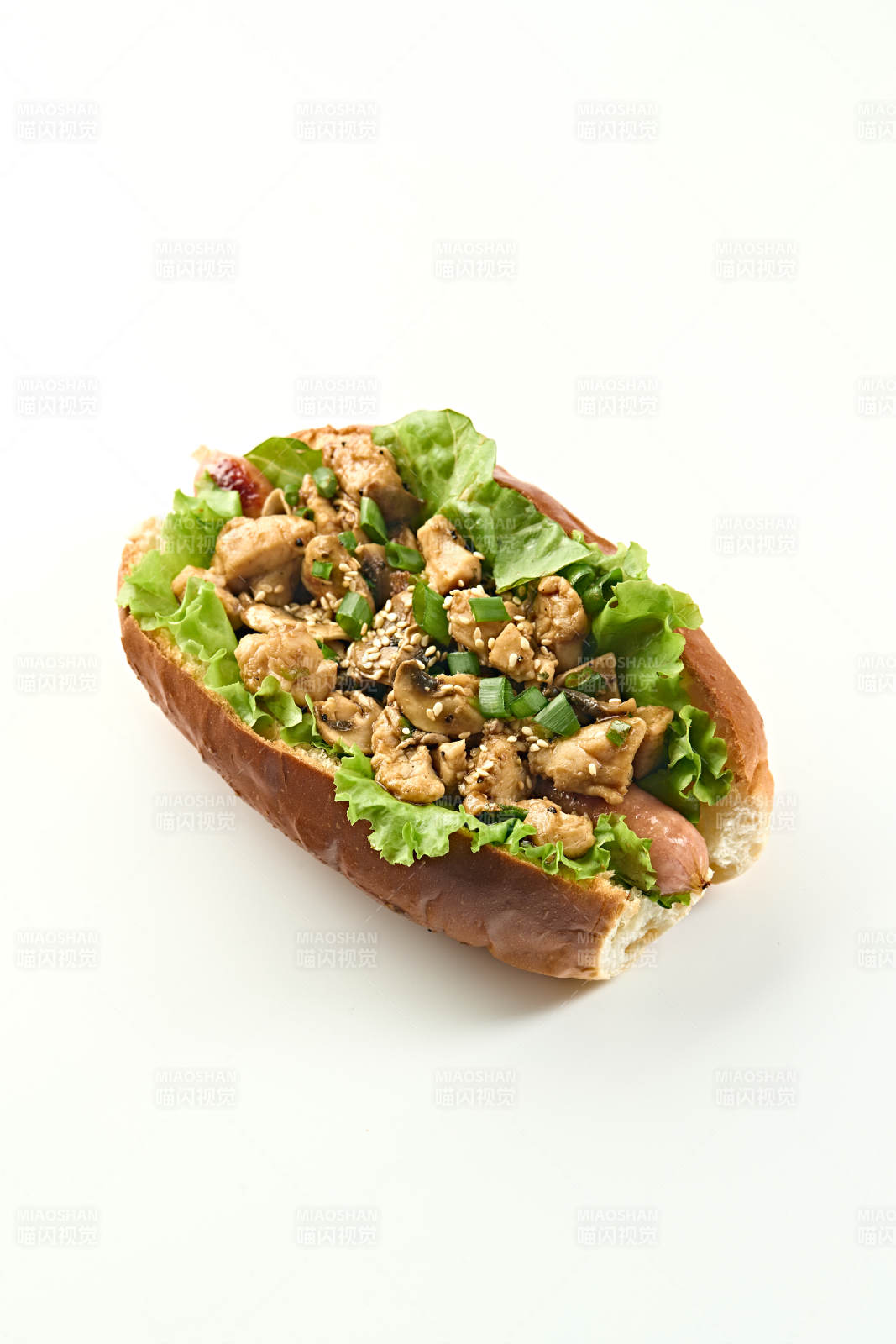 西餐快餐美式热狗面包