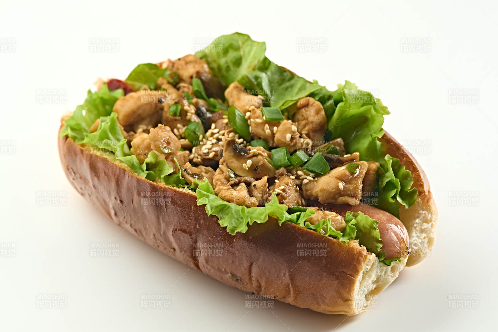 西餐快餐美式热狗面包