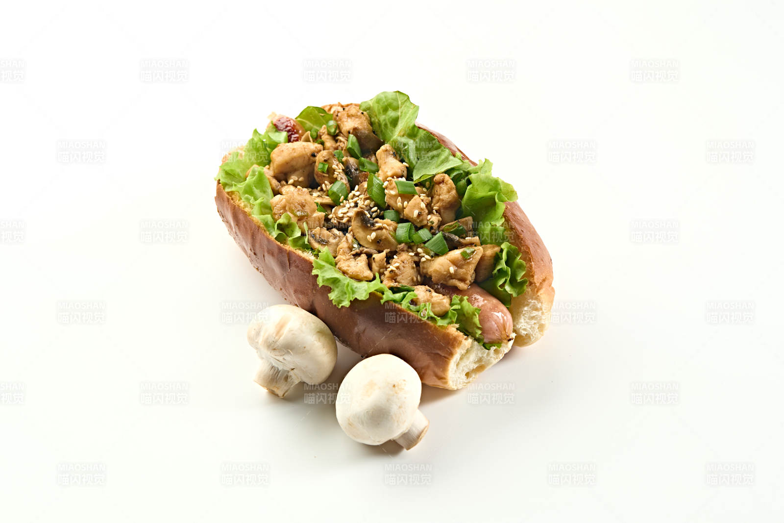 西餐快餐美式热狗面包