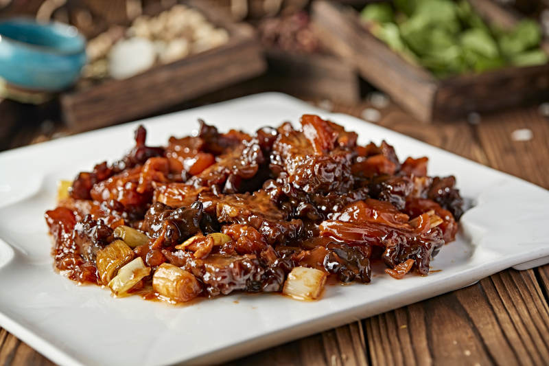 葱烧蹄筋菊花菌