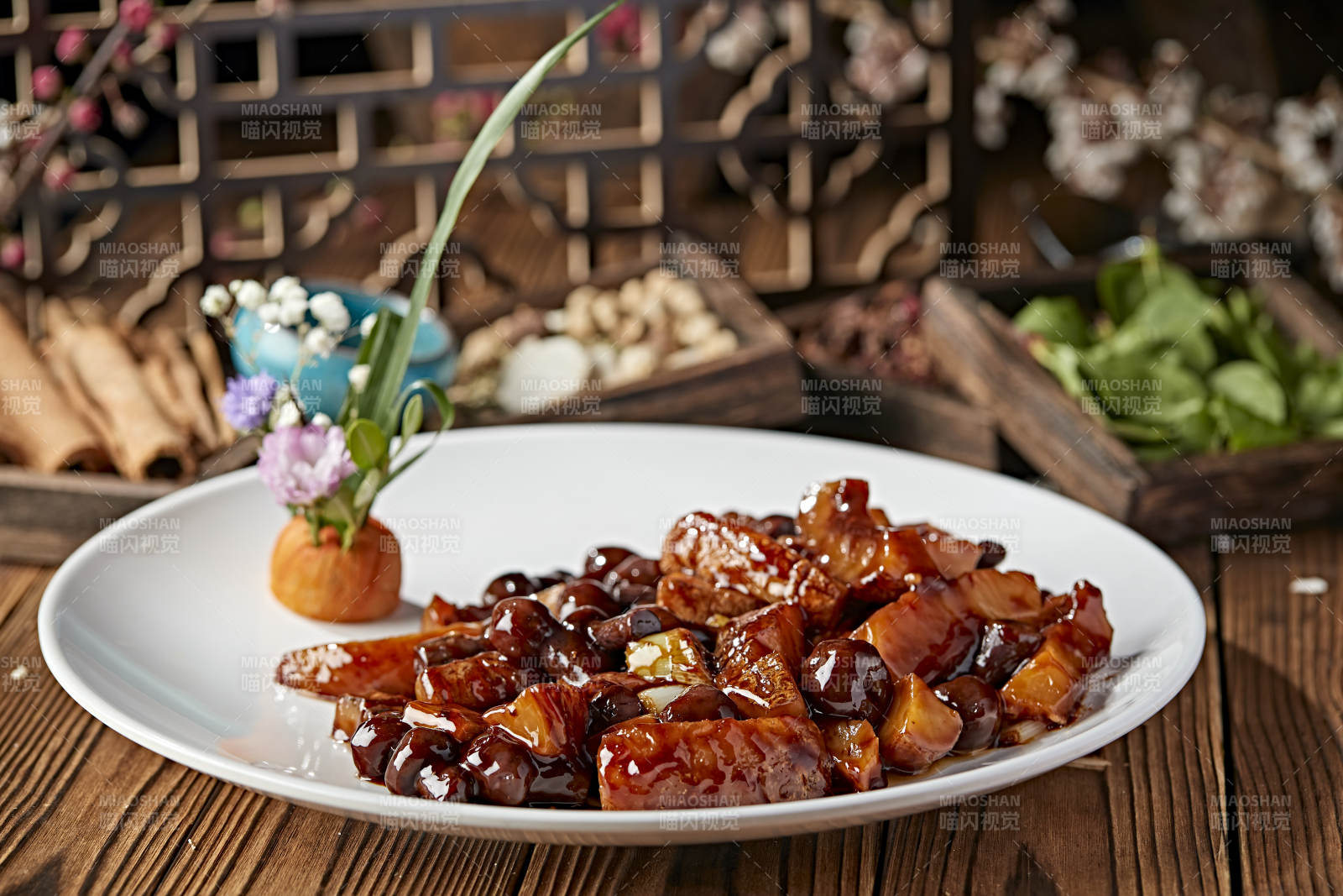 蔥燒肉菌菇海參皮