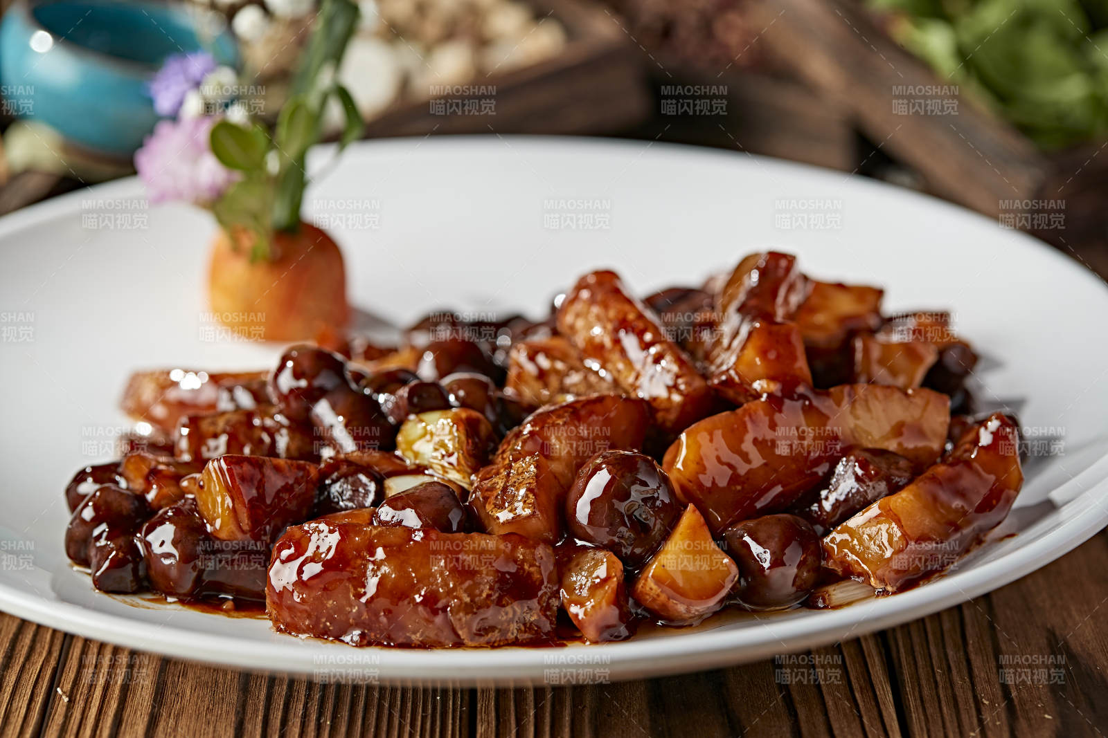 蔥燒肉菌菇海參皮