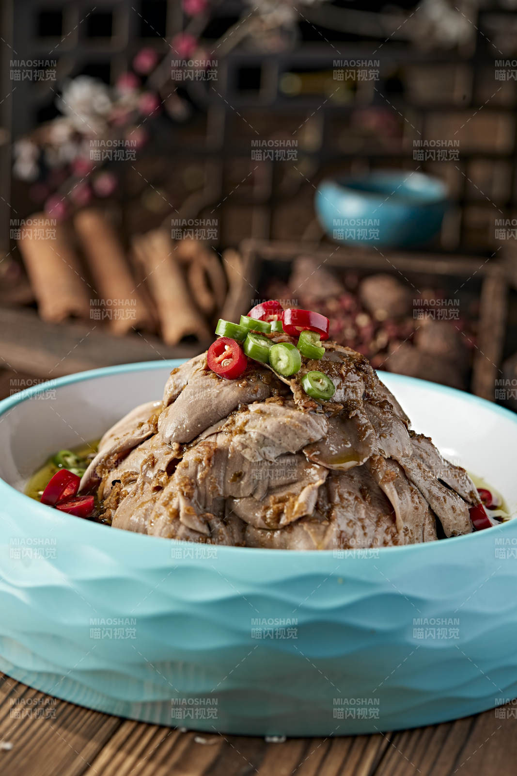 香辣椒麻豬舌片口條