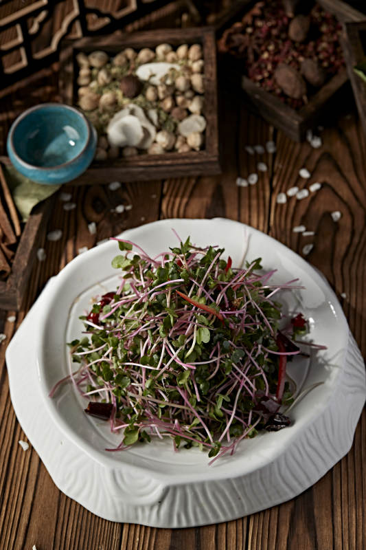 涼拌香椿苗黑豆苗