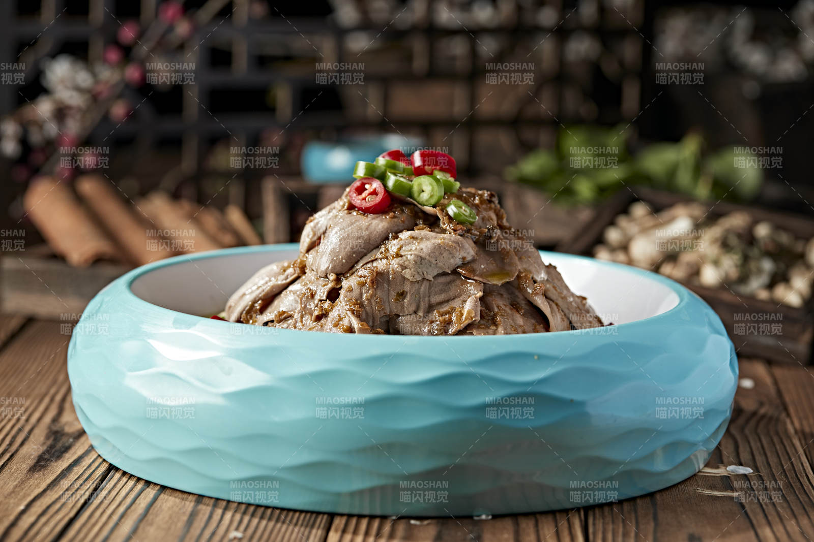 香辣椒麻豬舌片口條