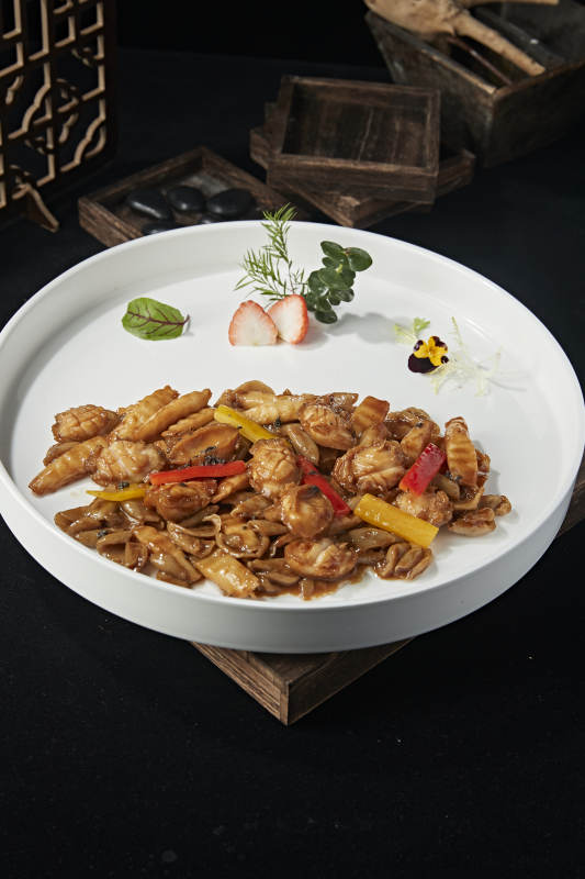 彩椒山药烧鲍鱼