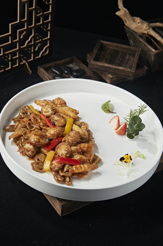 彩椒山药烧鲍鱼