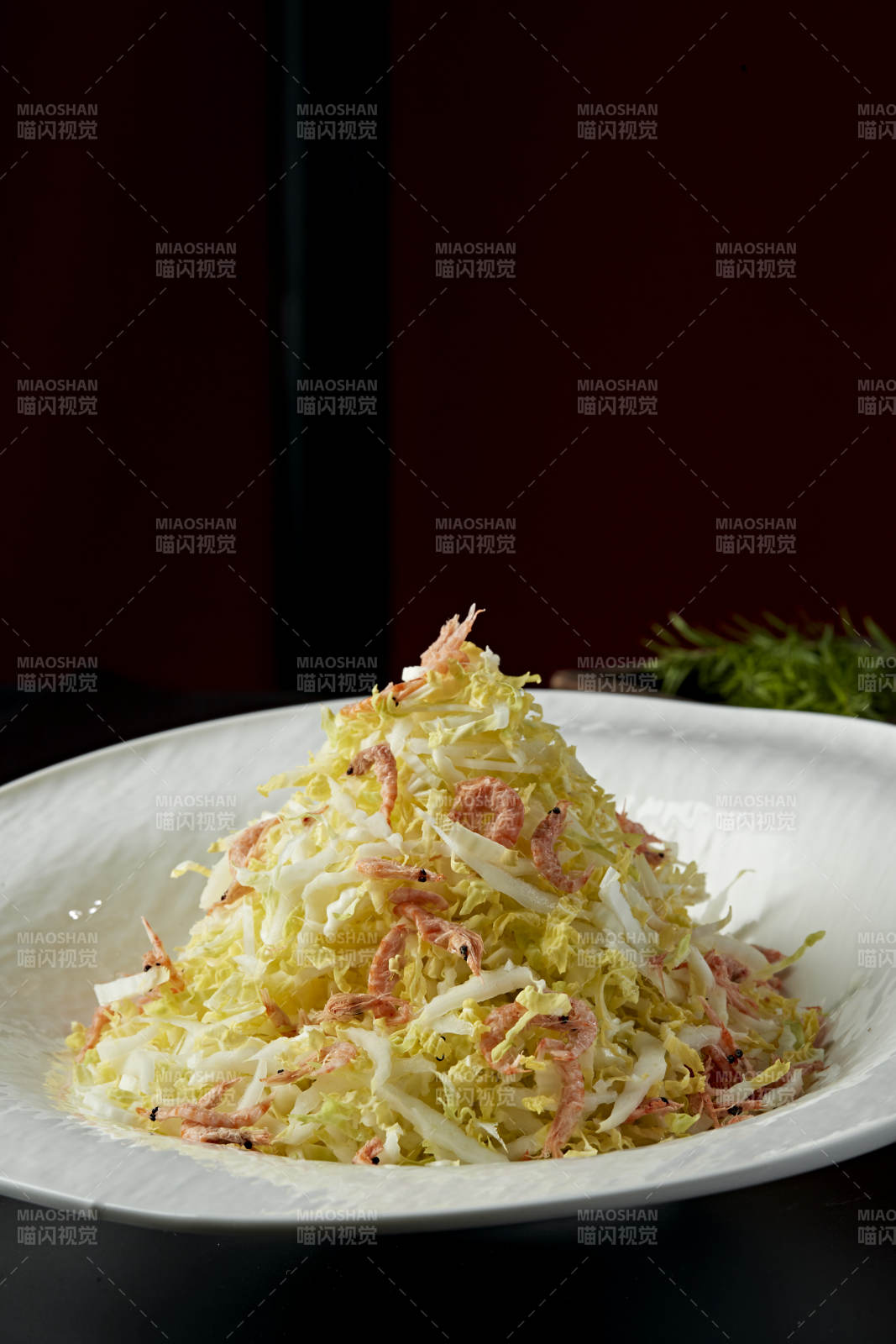 樱花虾干拌菜心