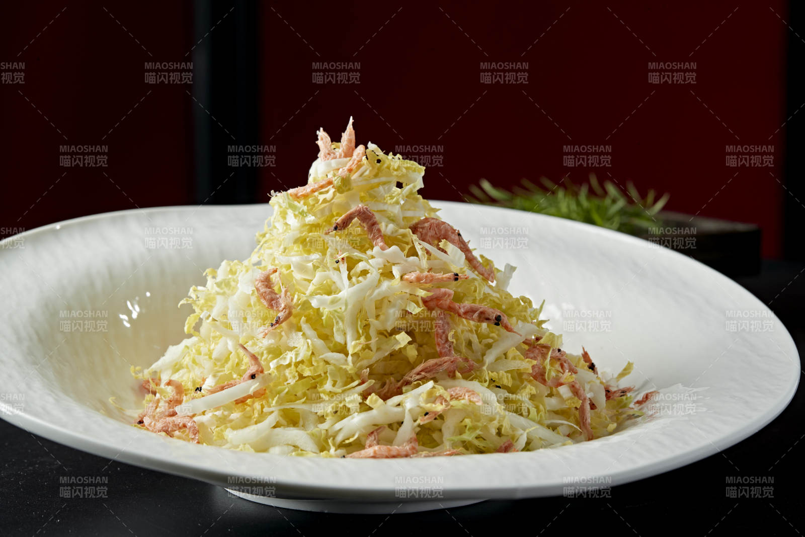 樱花虾干拌菜心