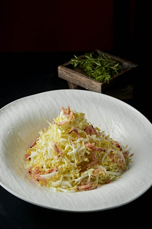 樱花虾干拌菜心