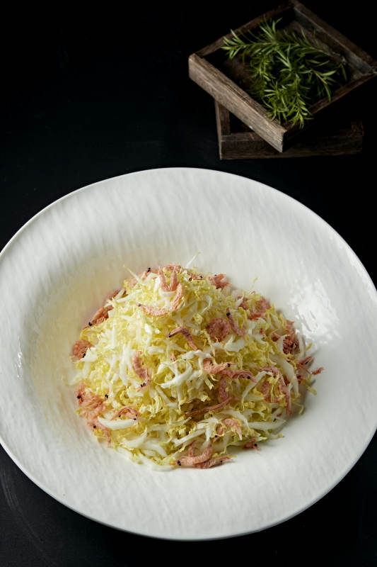 櫻花蝦干拌菜心