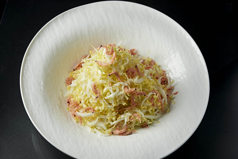 櫻花蝦干拌菜心