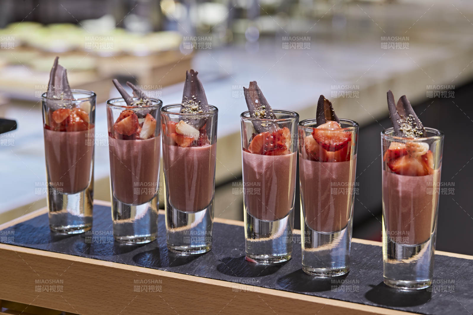 高檔星級酒店自助餐甜品巧克力水果布丁