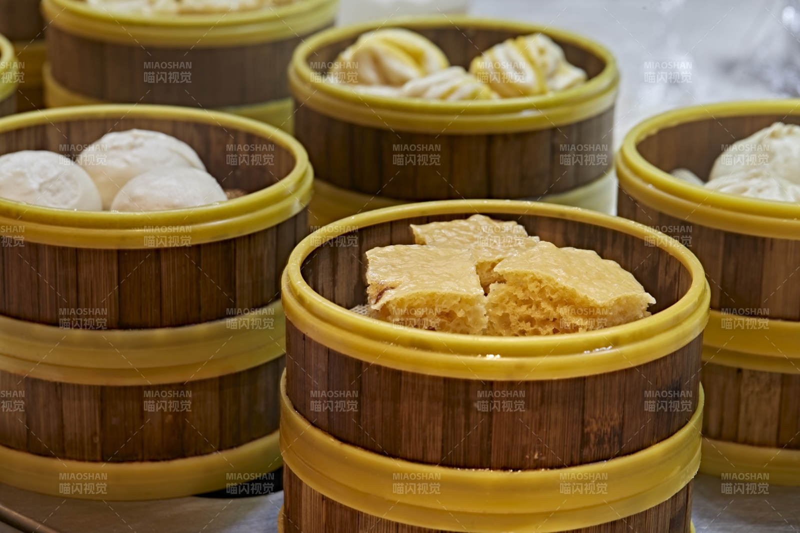 高檔星級酒店自助餐的小籠蒸糕點