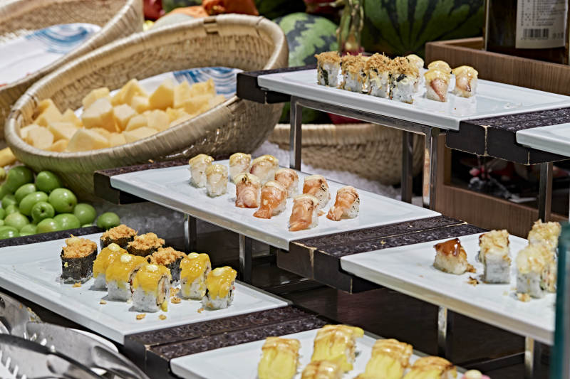 高檔星級酒店自助餐的日料壽司