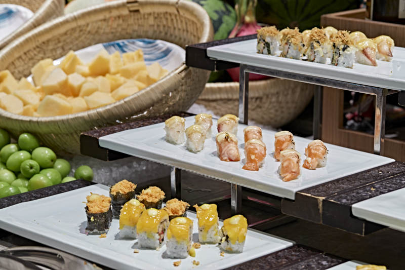 高檔星級酒店自助餐的日料壽司