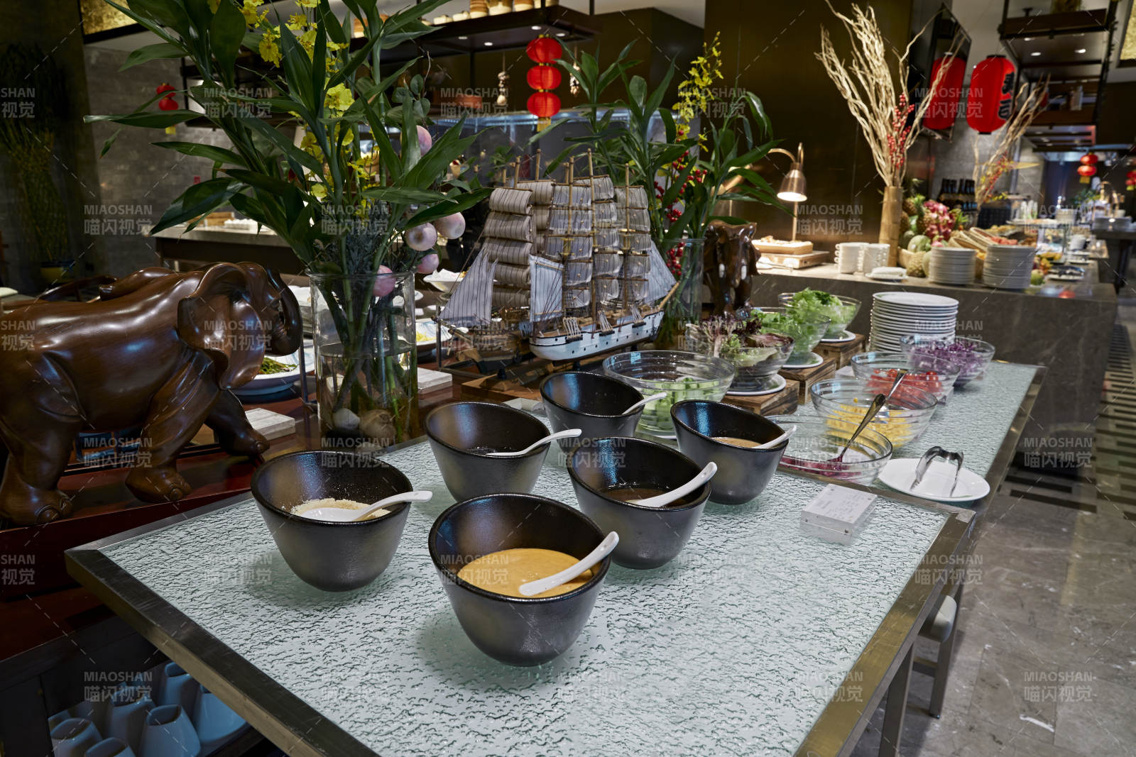 高档星级酒店自助餐环境
