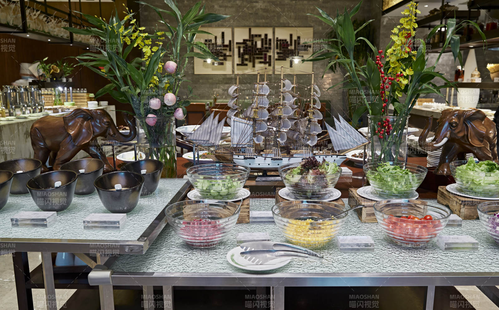 高档星级酒店自助餐环境