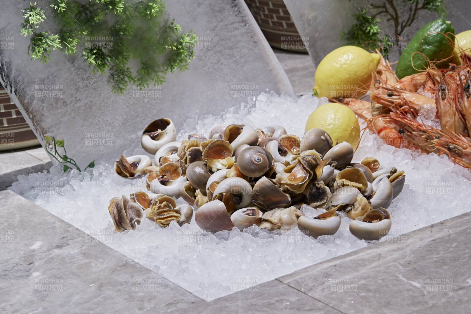 高檔星級酒店自助餐的海鮮餐臺