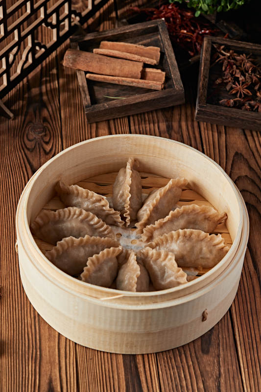 笼屉蒸的张垣莜面蒸饺