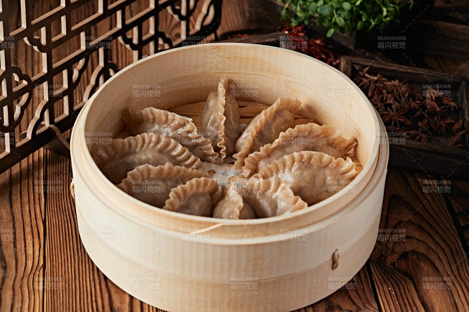 笼屉蒸的张垣莜面蒸饺