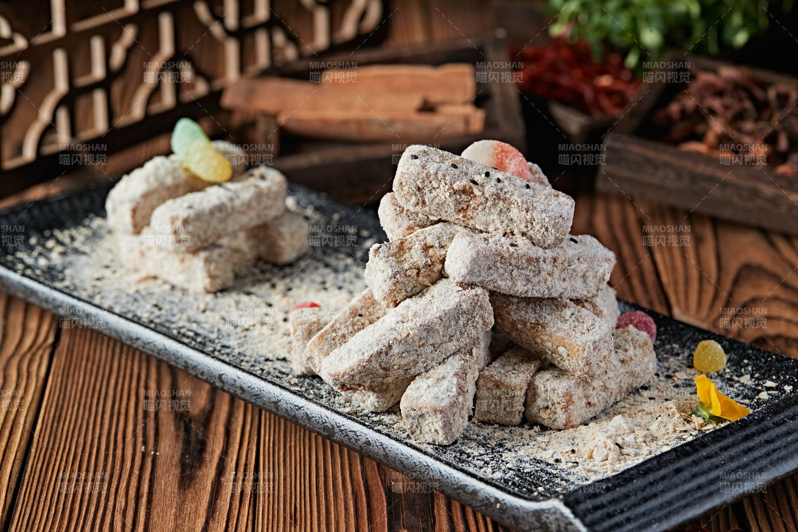 散粉甜麦片油炸芋头