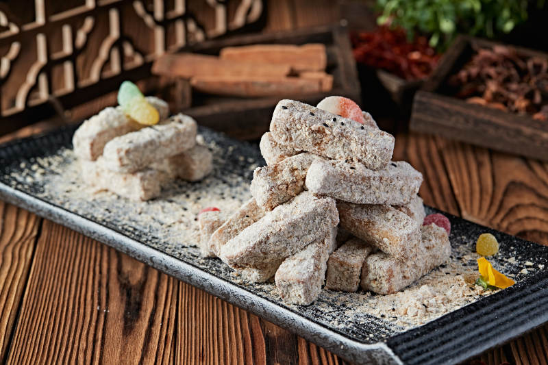 散粉甜麦片油炸芋头