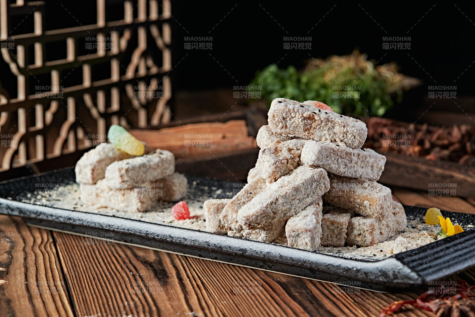 散粉甜麦片油炸芋头