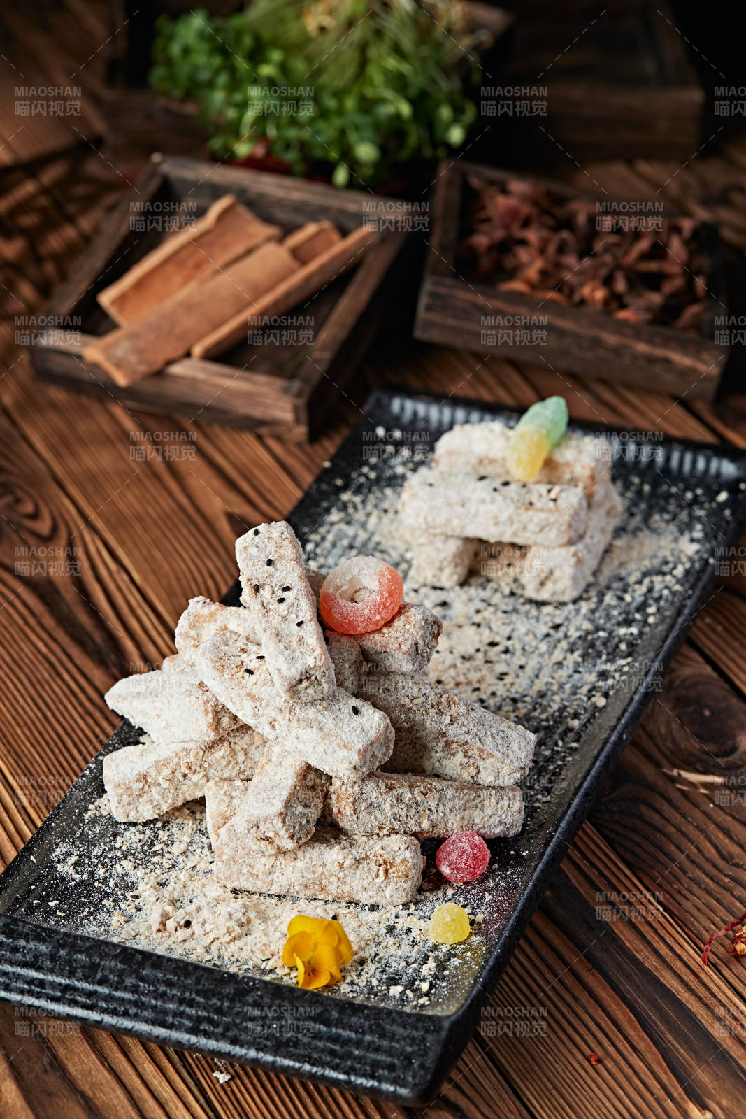 散粉甜麦片油炸芋头