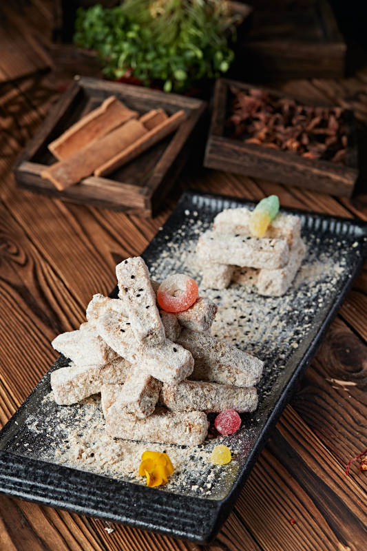 散粉甜麦片油炸芋头