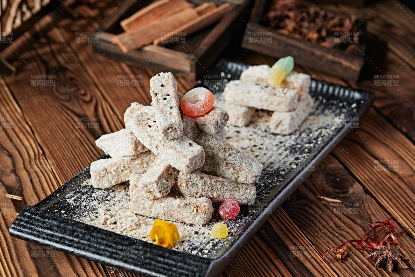 散粉甜麦片油炸芋头