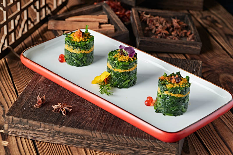 蛋黄黍米荠菜墩