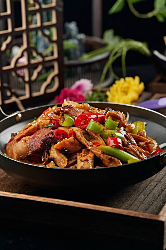 锅仔湘味腊肉豆干子卷