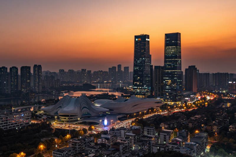 梅溪湖夜景璀璨