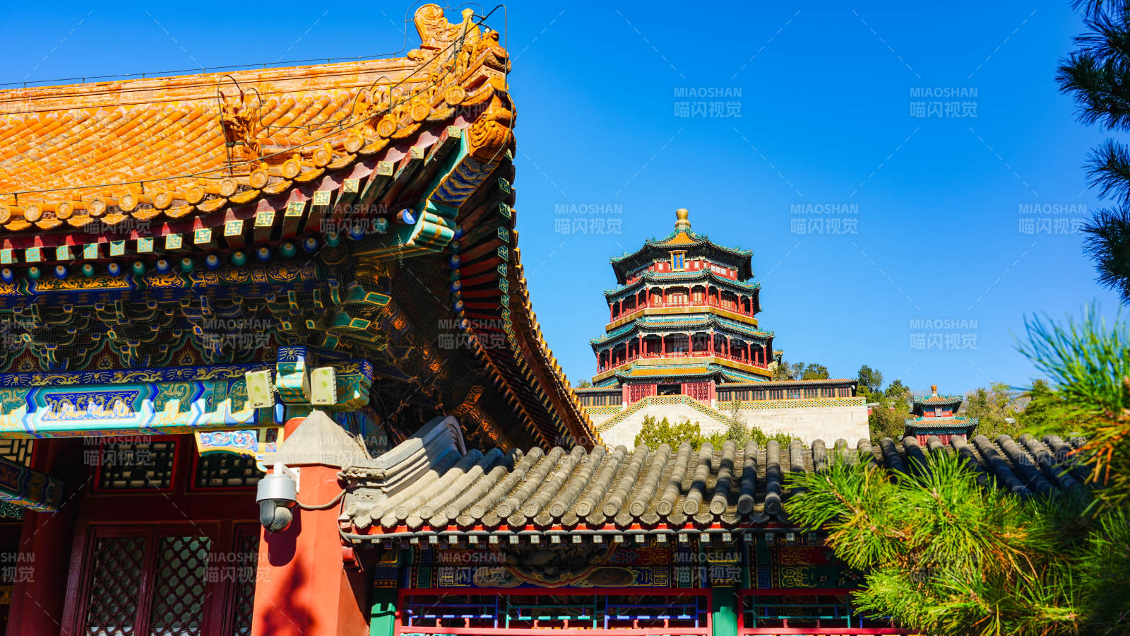 頤和園佛香閣古建筑風光