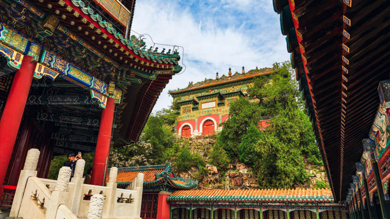 颐和园佛香阁古建筑群风光