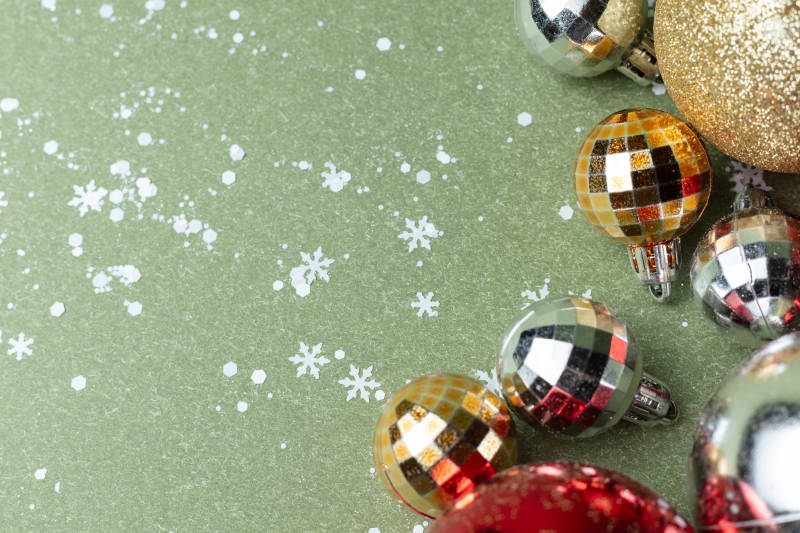 圣诞装饰球特写